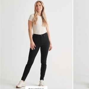 NWT DUER Women's High Rise Skinny Jean in Black 27" x 31"